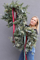 Zieleń Zimy 2, zimowy wianek z eukaliptusem