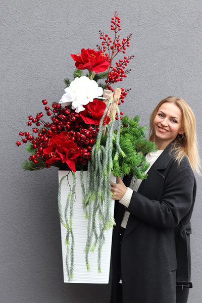  Amarylis Mediolan, świąteczna dekoracja podłogowa