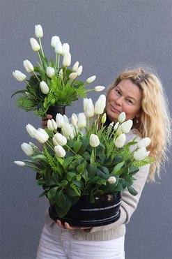 Deluxe Amsterdam, komplet dekoracji nagrobnych, kompozycja + bukiet