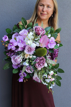 Neutela, kompozycja kwiatowa nagrobna, wym.35x60cm 