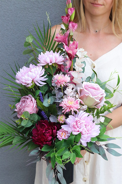 Helises, nagrobny bukiet we wkładzie do flakonu