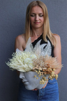 Windy Head, kompozycja boho kwiaty w głowie