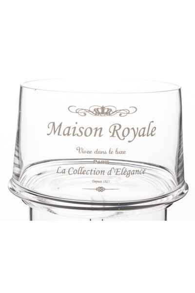 Maison Royale A, bomboniera szklana, komplet trzech pojemników