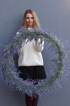 Lawenda Premium, wianek z lawendy, śr.100cm