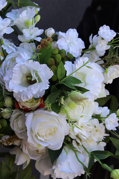 Malediwy White S, biały bukiet kwiatów, wys.52cm 