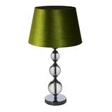 Trzy Kule, lampa stołowa, abażur oliwkowy, wys.65cm