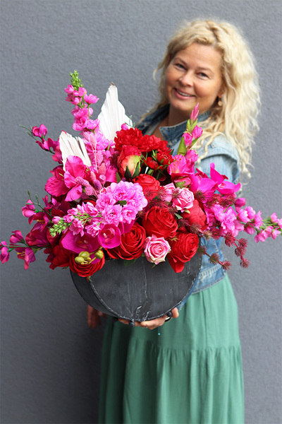 Boho Pink, kompozycja kwiatowa