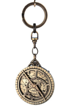 Astrolabium Europejskie, brelok mosiężny, wym.4.5x0.5cm