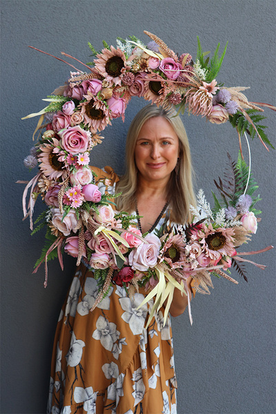 wianek na obręczy Fettana Subtelle Wrzosowisko, rozp.79cm