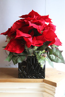 Gwiazda Betlejemska Black Modern, wysokiej jakości sztuczna roślina