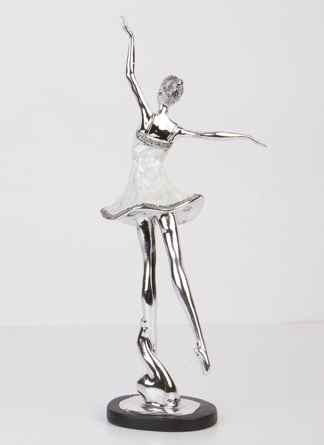 Balerina Glamour, figurka srebrna, wym. 37.5x12x8cm 