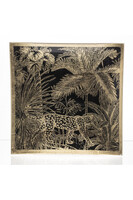 Jungle, szklana podstawka pod świece, wym.15x15cm