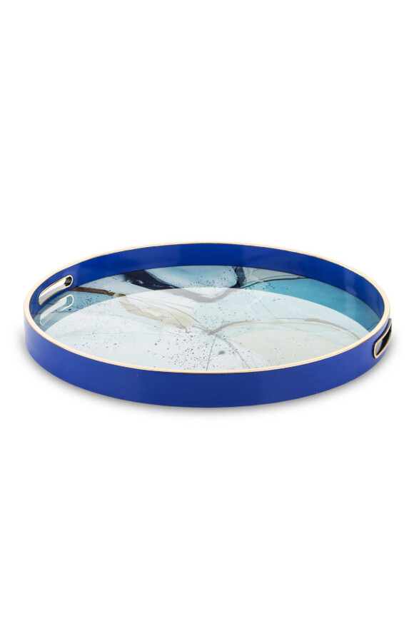 Magma Blue, okrągła taca., wym.4x45x45cm