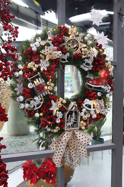 Christmas with Tendom z TVN, elegancki wianek świąteczny, śr.46cm