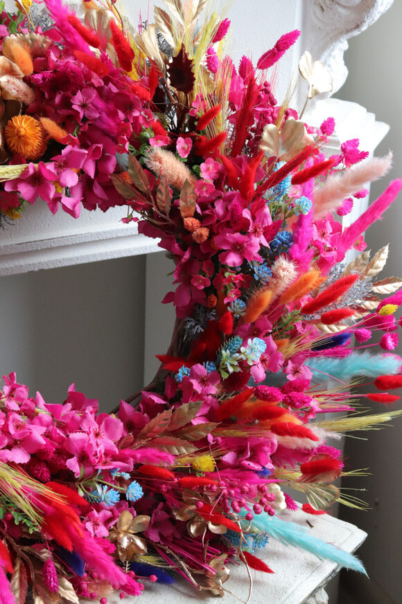 Bollywood, wianek dekoracyjny z suszem