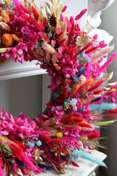 Bollywood, wianek dekoracyjny z suszem