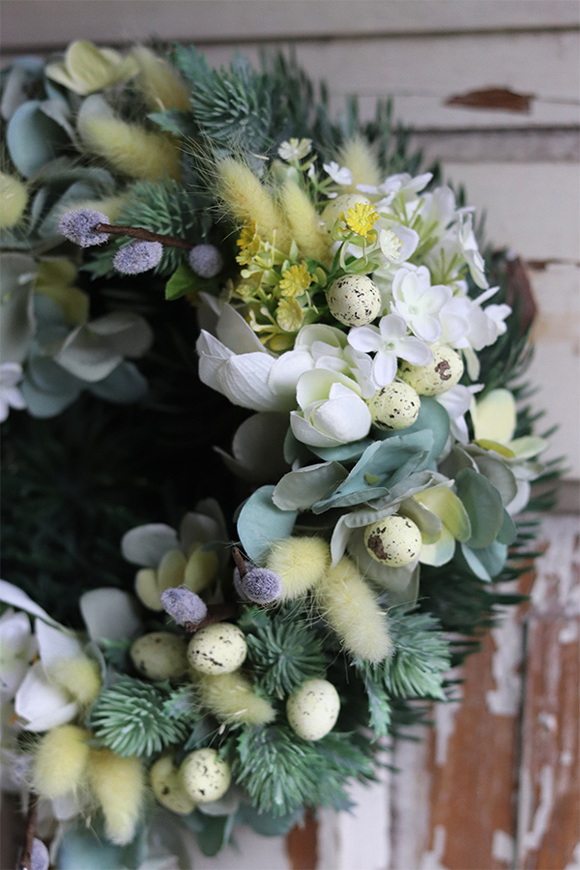 Wiosenna Chwila, wielkanocny wianek z jajkami, śr.25cm 