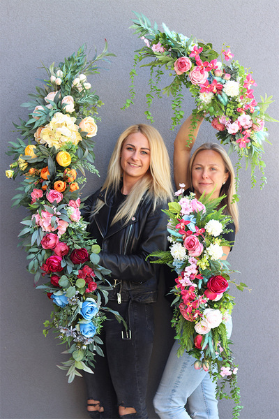 Small Flowers, dekoracyjna girlanda kwiatowa z suszem