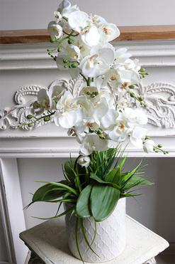 Orchidea Oriana, wysokiej jakości sztuczny storczyk, wys.75cm 