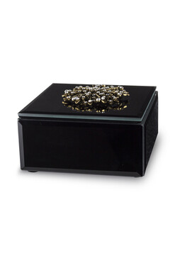 Gossamer Black C, szklane puzderko szkatułka, wym.7x12x12cm