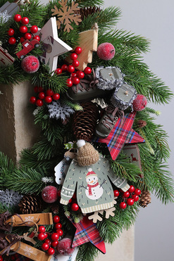 OD RĘKI Świąteczne Porządki, świąteczny wianek na drzwi, śr.50cm