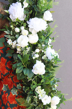 Sicilia Natural, elegancka girlanda ze sztucznych kwiatów, dł.160cm 