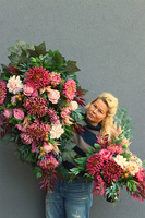 Astry Pink, wiązanka nagrobna