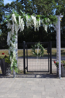 elegancka girlanda z białymi kwiatami, Wisterianna, dł.350cm