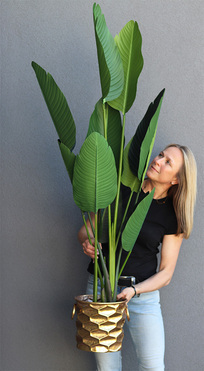 Bananowiec Gold, sztuczna roślina w donicy, wys.115cm