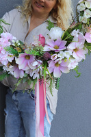 atrakcyjny wianek kwiatowy z magnolią, Barcelitta Big