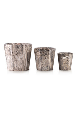 Neva Organica, ceramiczna osłonka doniczka, kpl.3szt