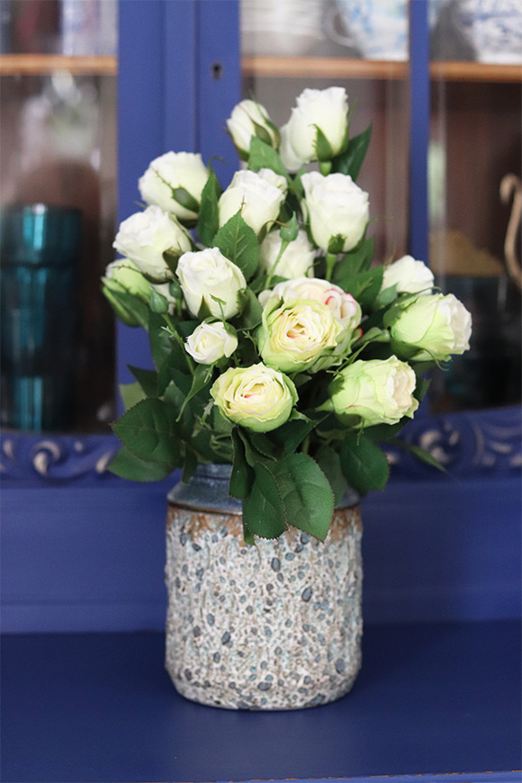 Premium Rosarita, kompozycja kwiatowa z różami, wys.42cm