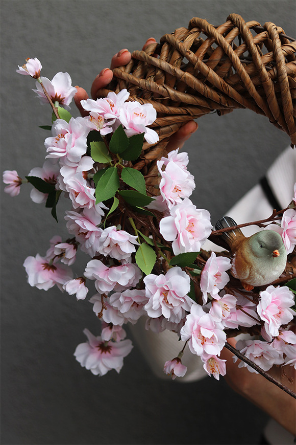 Jabłonna, wiosenny wianek z ptaszkiem