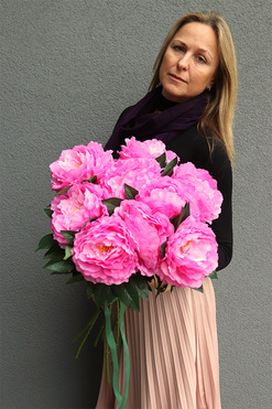 Peonie Pink, bukiet sztucznych kwiatów, wys.55cm 