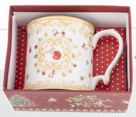 Christmas Collection, porcelanowy kubek, wym.12.5x9cm 