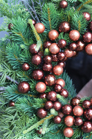 Zimowe Brązy, elegancki świąteczny wianek, śr.56cm