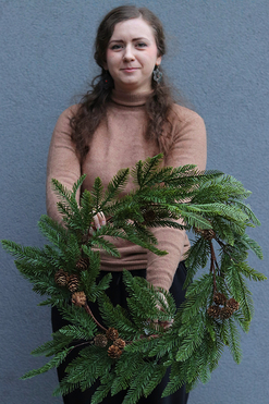 Zielona Kraina, świąteczny wianek dekoracyjny, śr.52cm