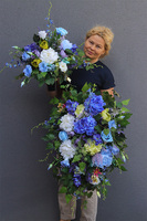 Blusilda Reddie, niebiesko-zielona wiązanka nagrobna