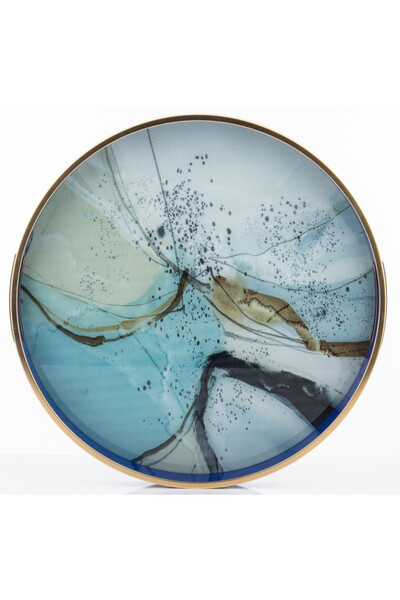 Magma Blue, okrągła taca., wym.4x36x36cm