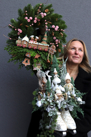 Rockefeller Center, świąteczny stroik w łyżwach