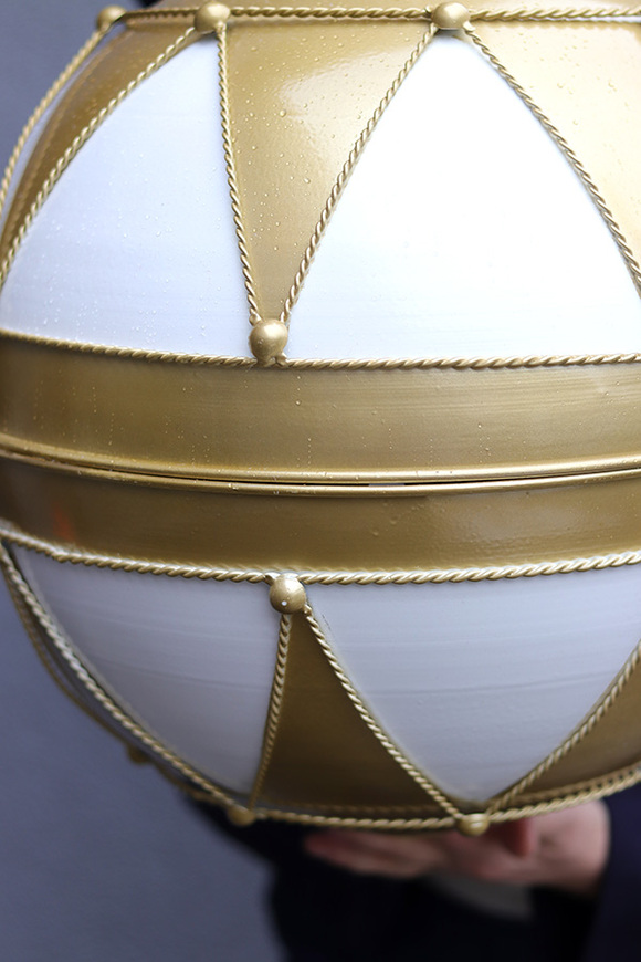 XMAS Ball, figurka bombka metalowa duża dekoracja złota	