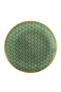 Honey Green, szklany podtalerz podkładka, śr.33cm