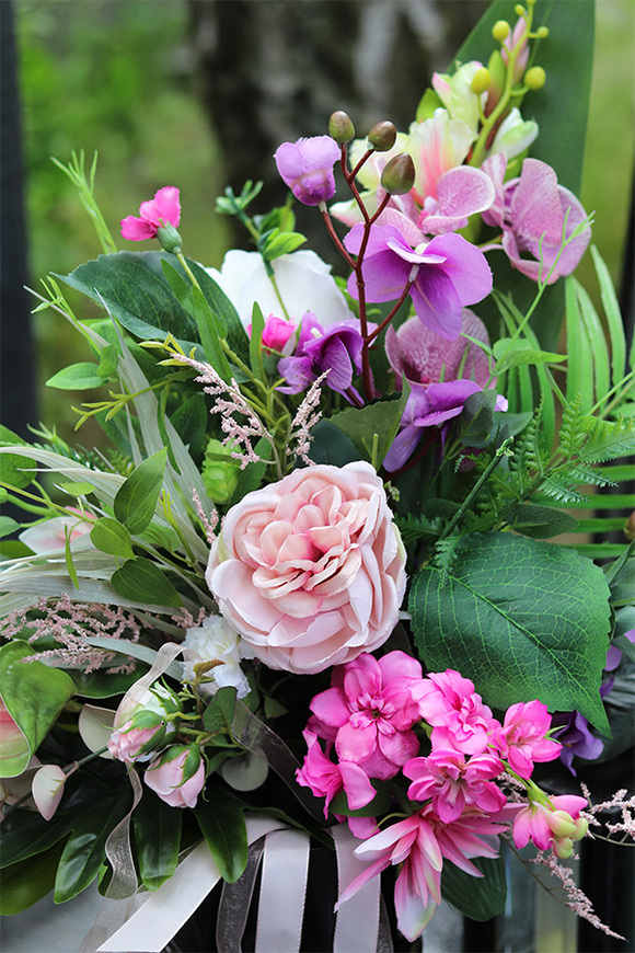 Mokola, różowo-fioletowy bukiet nagrobny