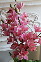 Cymbydium Pink Latina, sztuczny storczyk w doniczce