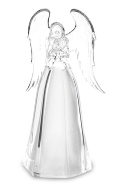 Crystal Xmas, świąteczna figurkaanioł LED, wys.22.3cm