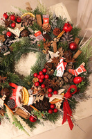 Świąteczna Klasyka, gęsty wianek bożonarodzeniowy, śr.33cm