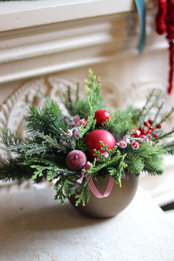 Mała Gwiazdka, świąteczny stroik świąteczny, wym.18x29cm