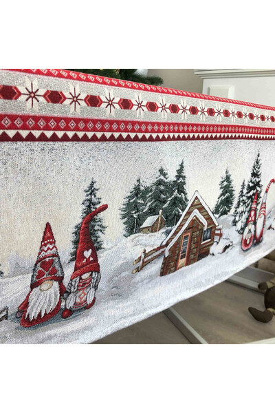 Rizdviani Skrzaty, gobelinowy świąteczny obrus