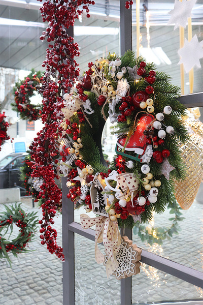 Christmas with Tendom z TVN, elegancki wianek świąteczny, śr.46cm  