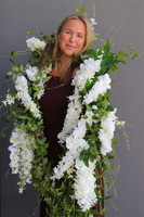 White Wisterina, stylowa girlanda ze sztucznych kwiatów